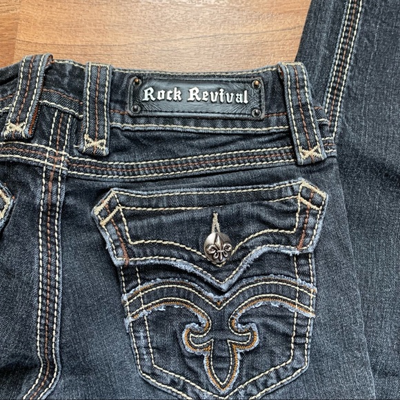 Rock Revival Debbie Straight Jeans Size 27 - Picture 3 of 10